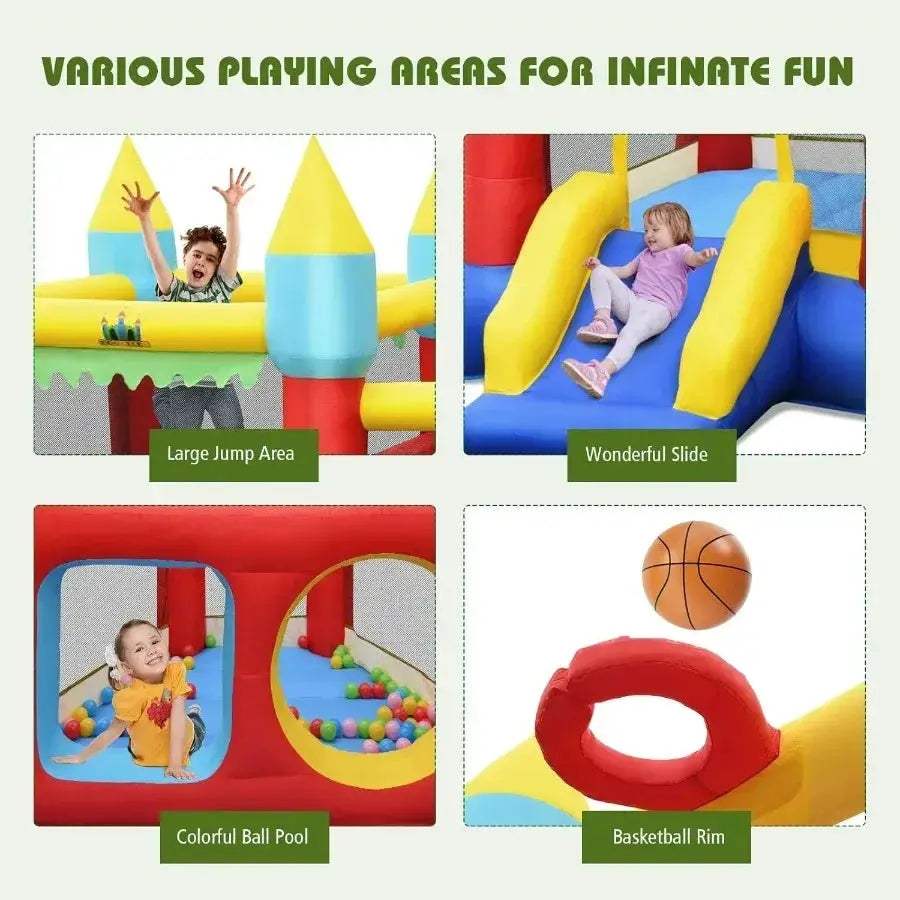 Inflatable Bounce House Indoor Outdoor Party Jumping Area - ToylandEU