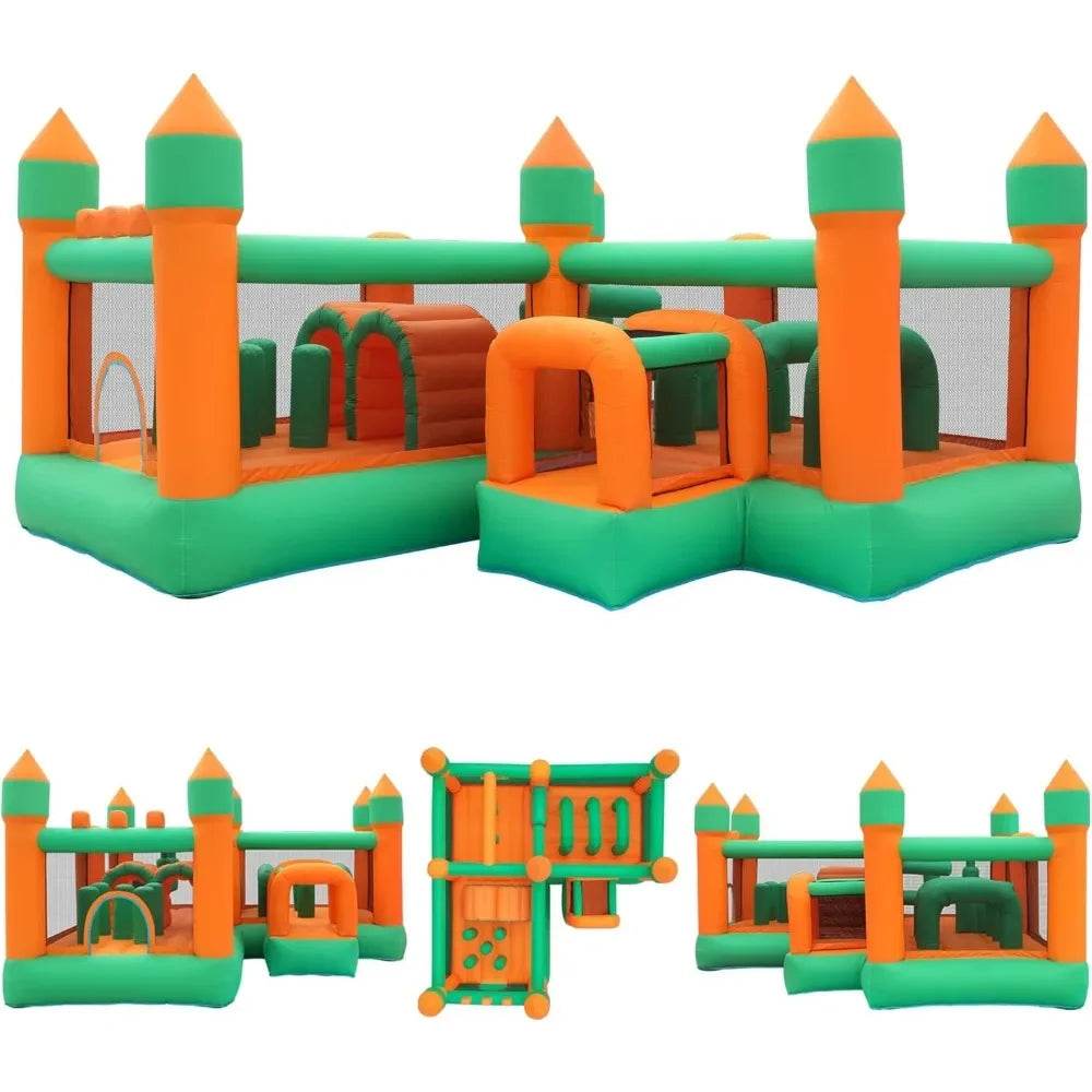 Inflatable Bounce House Kids Obstacle Bouncy Castle for Indoor Outdoor - ToylandEU