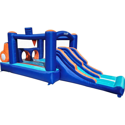  Inflatable Bounce House Obstacle Course Dual Slides -  ToylandEU™