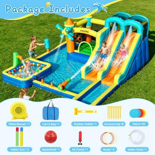  Inflatable Bounce House Water Slide 10 In 1 Backyard -  ToylandEU™