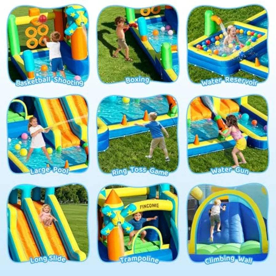  Inflatable Bounce House Water Slide 10 In 1 Backyard -  ToylandEU™