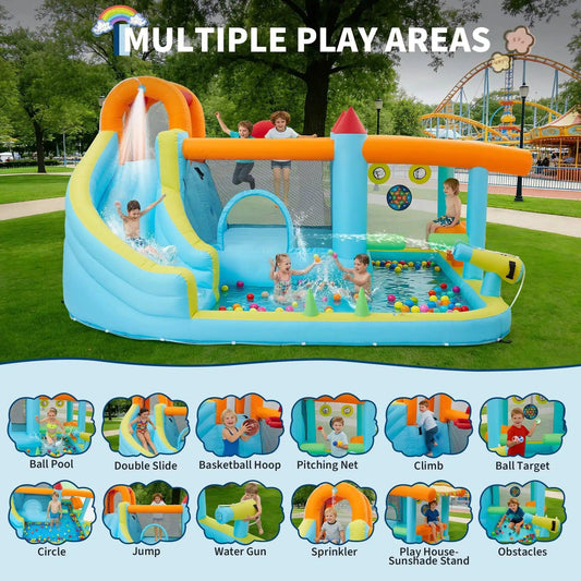  Inflatable Bounce House Water Slide 12 In 1 Backyard -  ToylandEU™