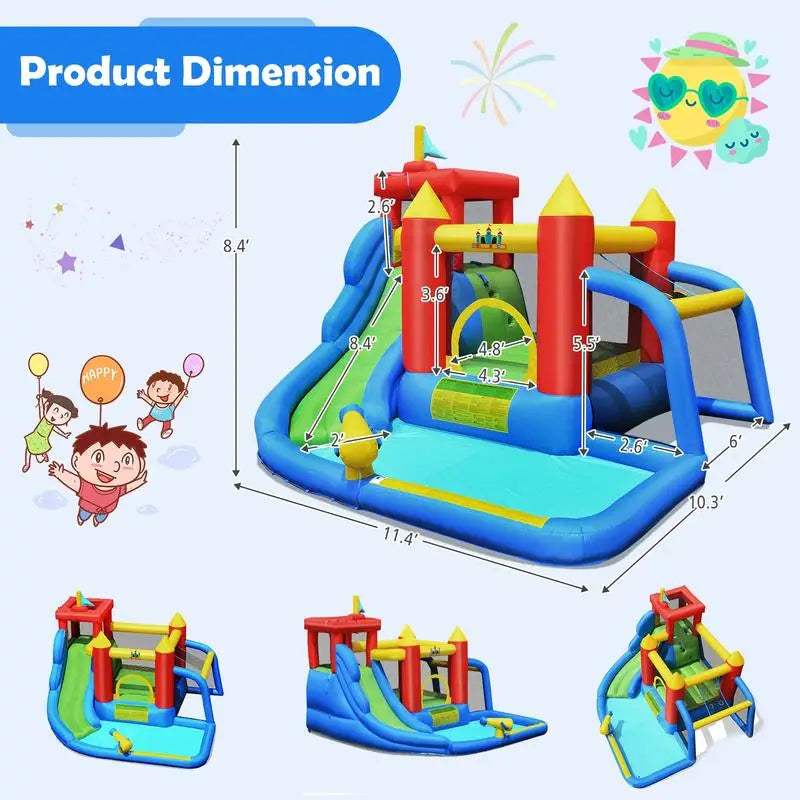  Inflatable Bounce House Water Slide Blower Included -  ToylandEU™