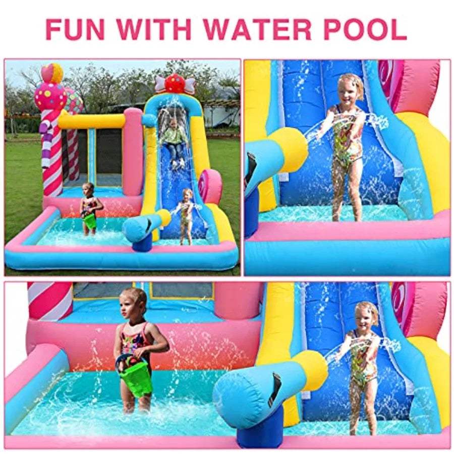  Inflatable Bounce House Water Slide Blower Included -  ToylandEU™
