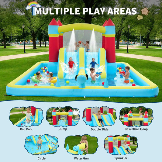  Inflatable Bounce House Water Slide Durable Fun -  ToylandEU™