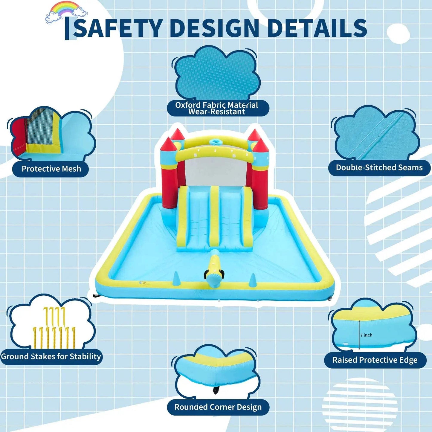  Inflatable Bounce House Water Slide Durable Fun -  ToylandEU™