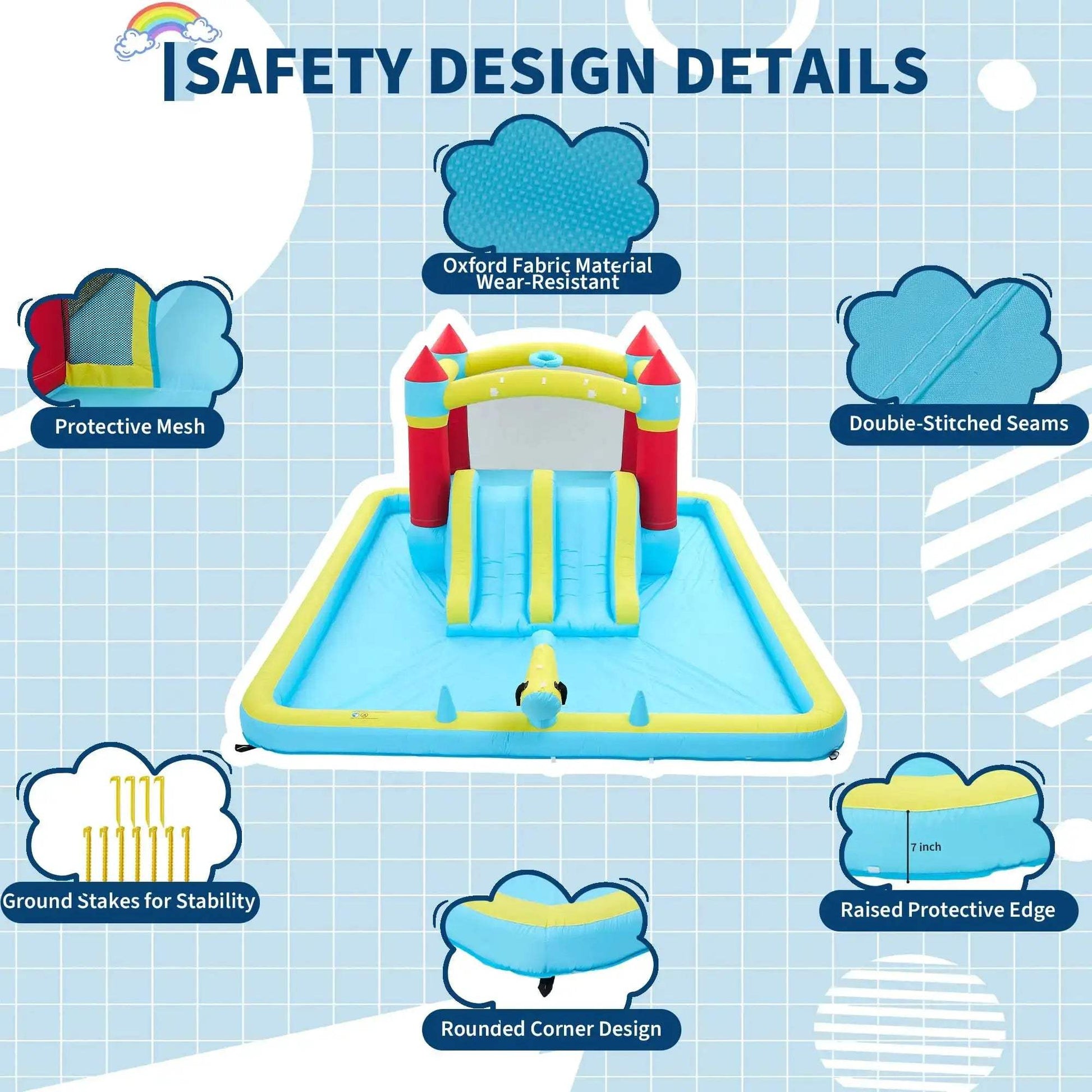  Inflatable Bounce House Water Slide Durable Fun -  ToylandEU™