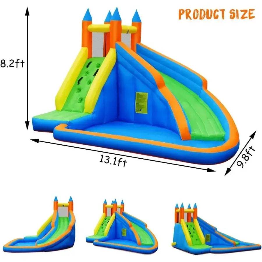 Inflatable Bounce House Water Slide With Climbing Wall Easy Setup - ToylandEU