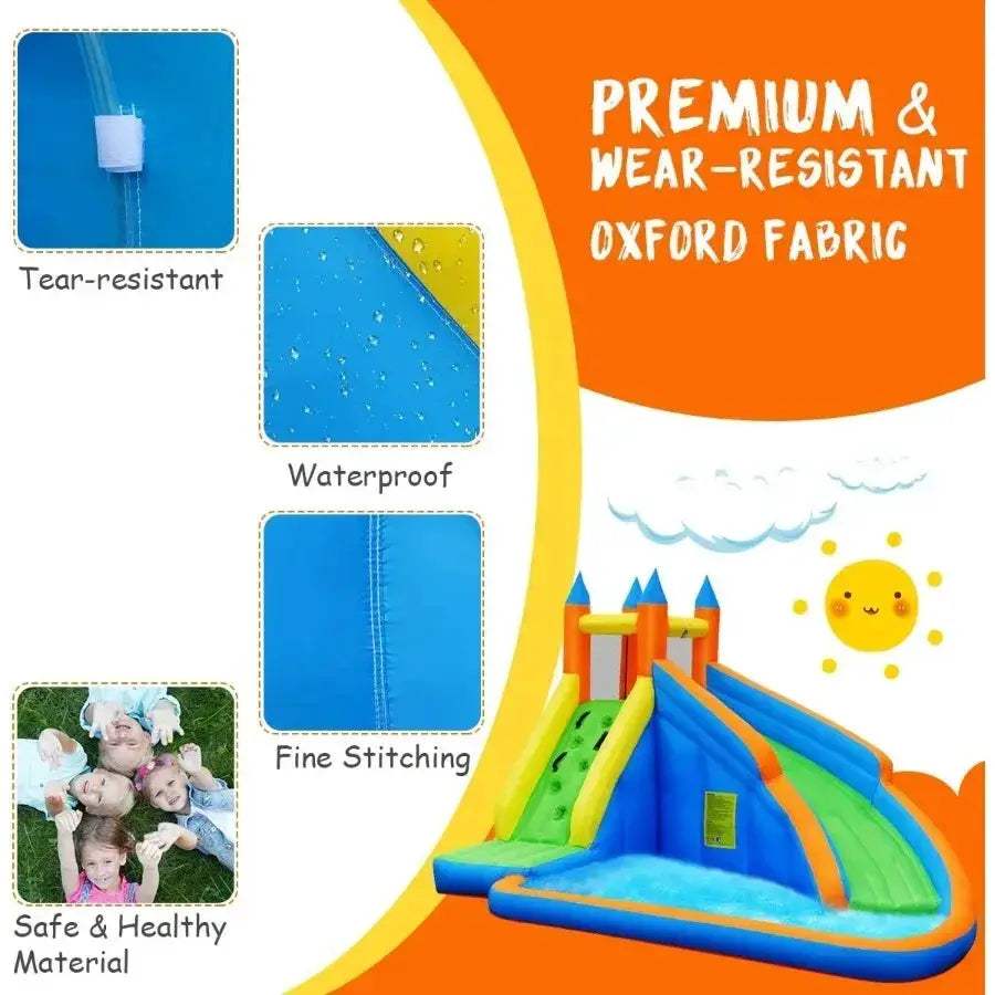 Inflatable Bounce House Water Slide With Climbing Wall Easy Setup - ToylandEU