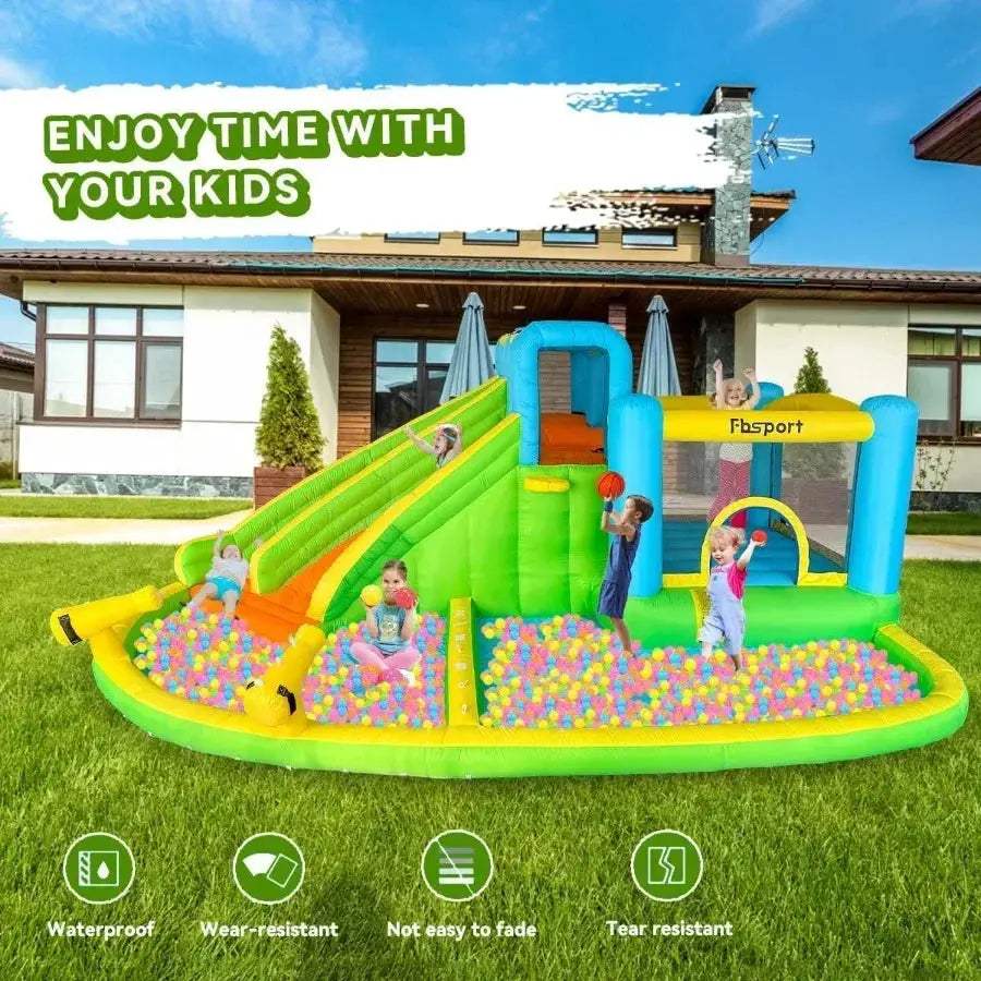 Inflatable Bounce House Water Slide With Dual Slides - ToylandEU