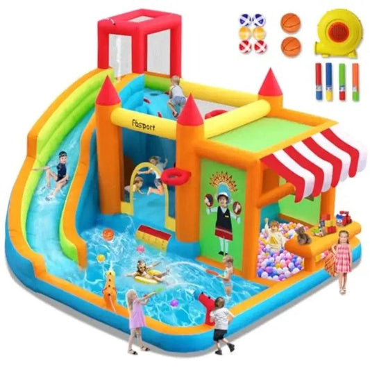  Inflatable Bounce House Water Slide With Splash Pool -  ToylandEU™