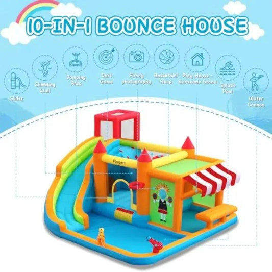 Inflatable Bounce House Water Slide With Splash Pool -  ToylandEU™