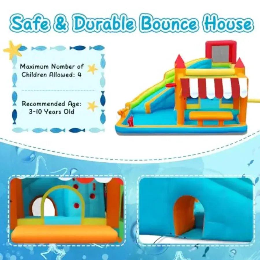  Inflatable Bounce House Water Slide With Splash Pool -  ToylandEU™