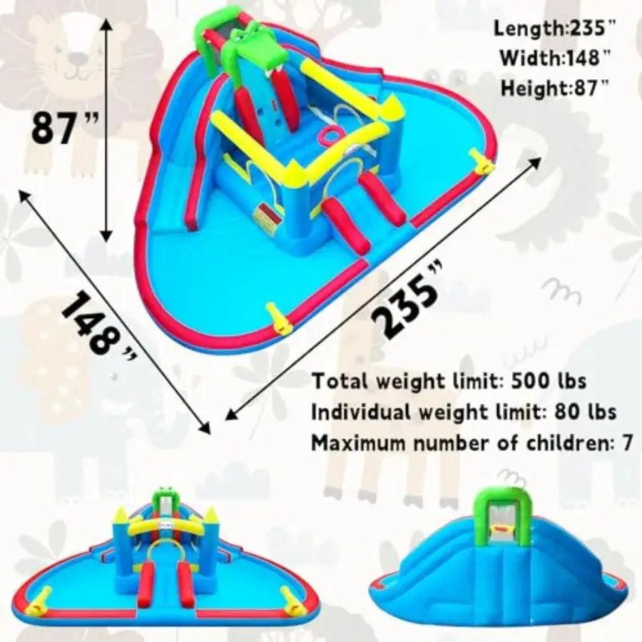  Inflatable Bounce House Water Slides Climbing Wall Safe -  ToylandEU™