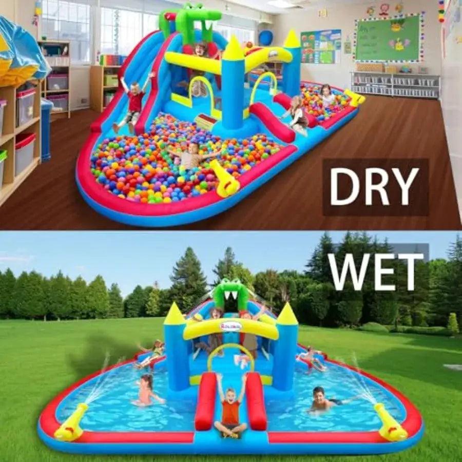  Inflatable Bounce House Water Slides Climbing Wall Safe -  ToylandEU™