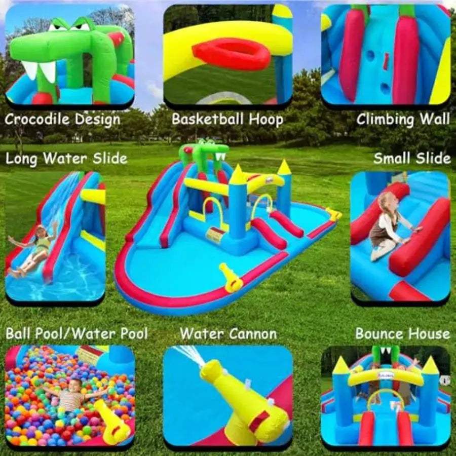  Inflatable Bounce House Water Slides Climbing Wall Safe -  ToylandEU™
