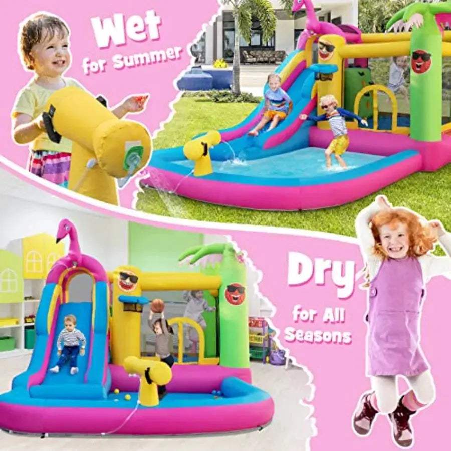  Inflatable Bounce House Waterslide Ball Pit No Electric -  ToylandEU™