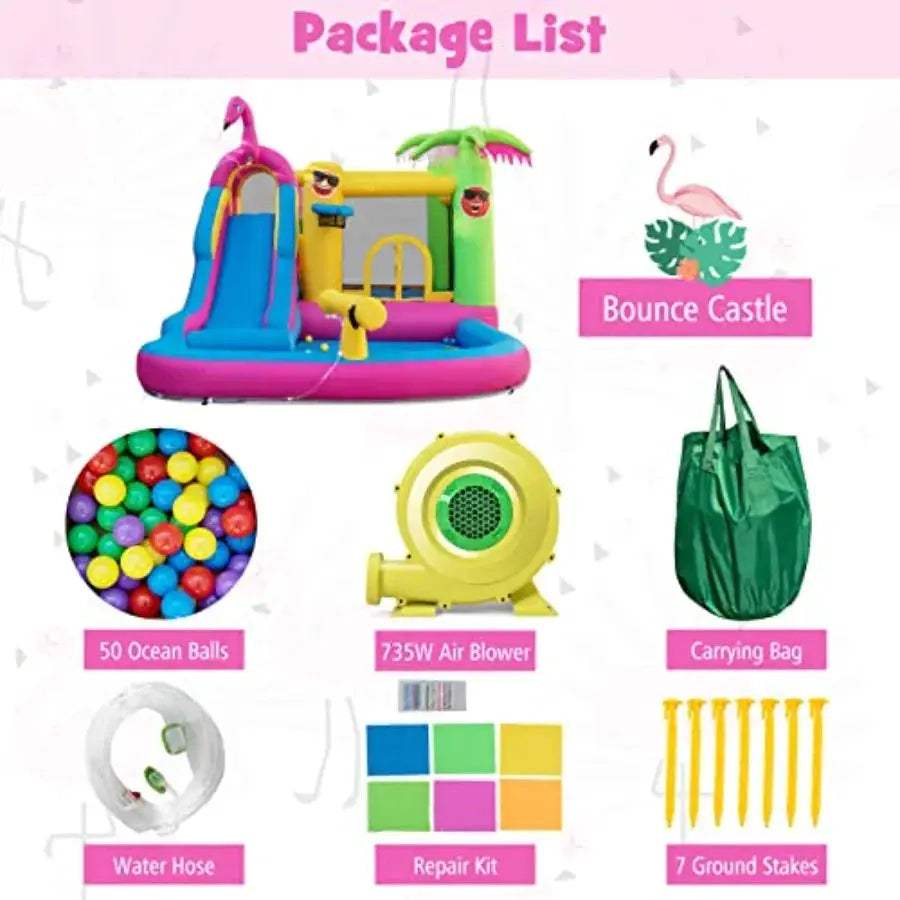  Inflatable Bounce House Waterslide Ball Pit No Electric -  ToylandEU™