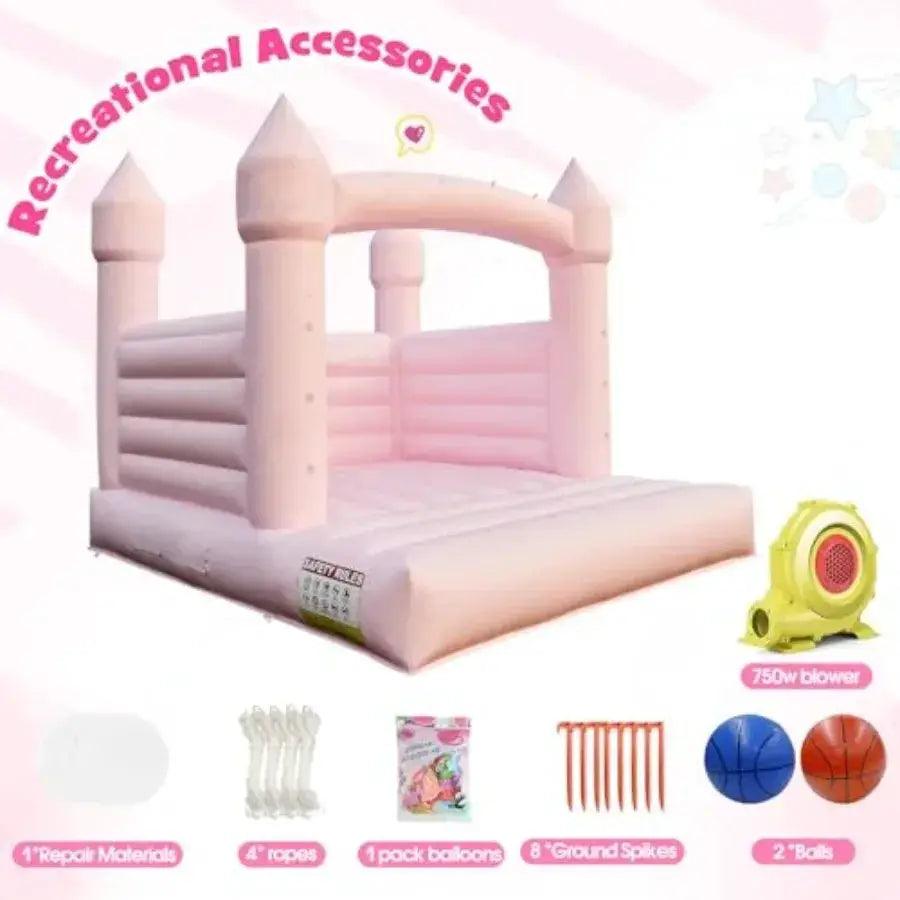  Inflatable Bounce House White 13 Ft 750W Blower -  ToylandEU™