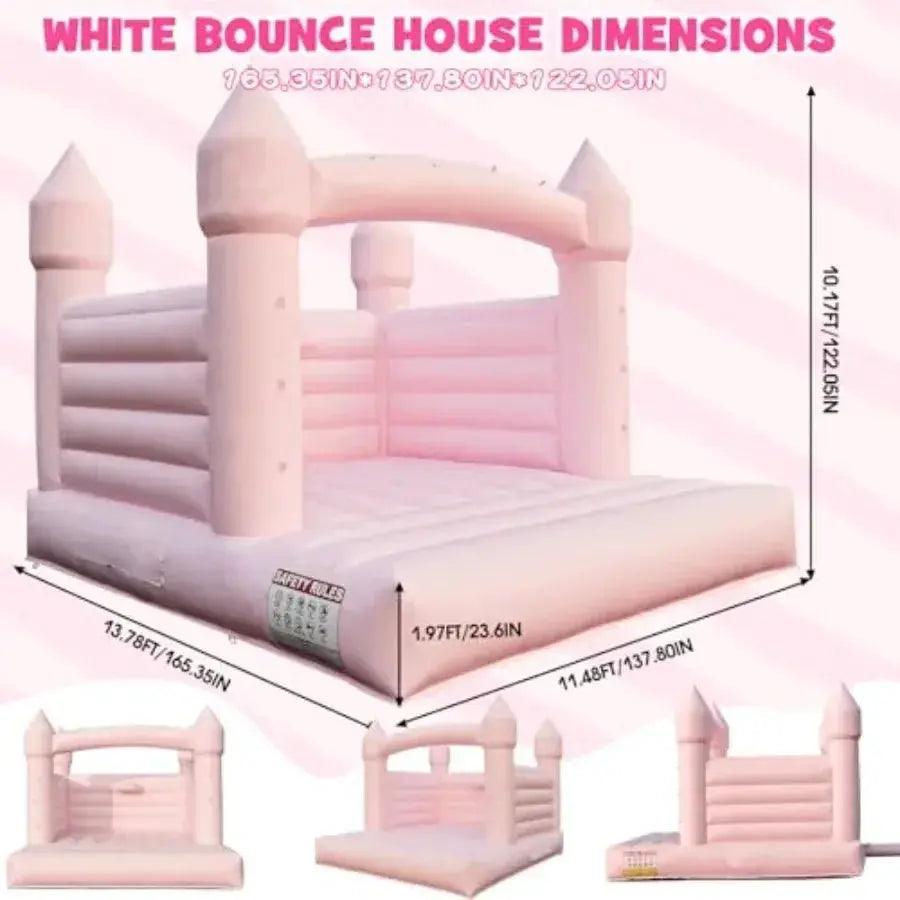  Inflatable Bounce House White 13 Ft 750W Blower -  ToylandEU™