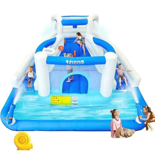  Inflatable Bounce House With Dual Water Slides Backyard -  ToylandEU™