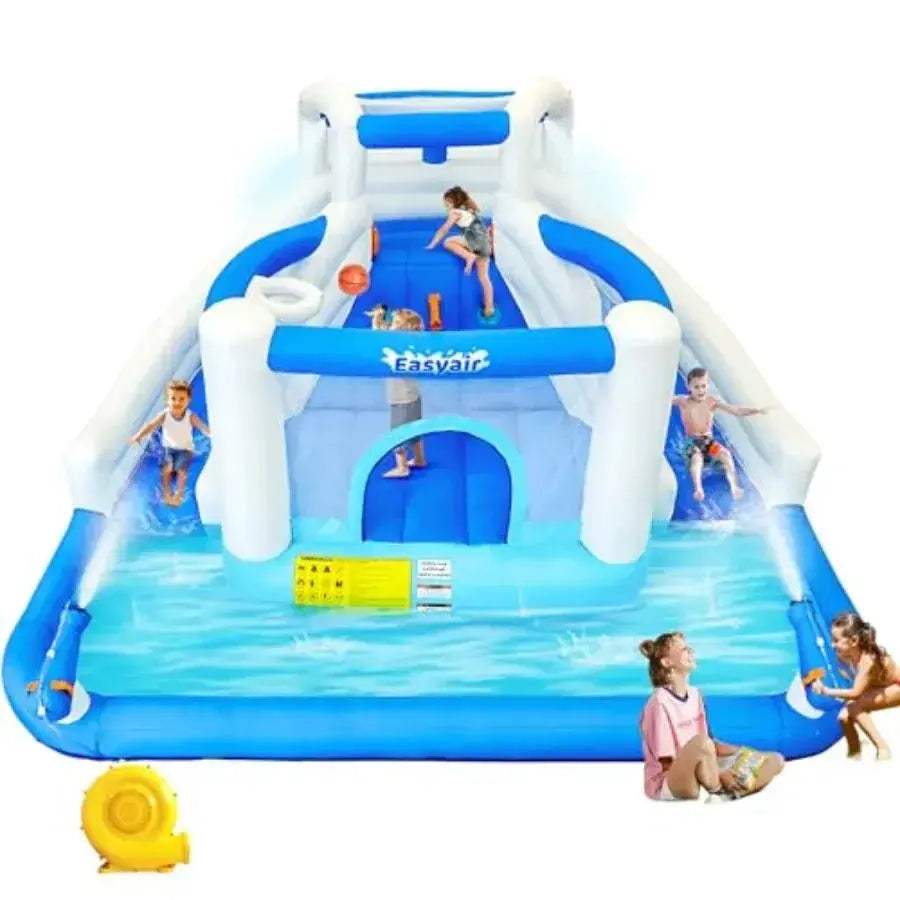 Inflatable Bounce House With Dual Water Slides For Backyard - ToylandEU