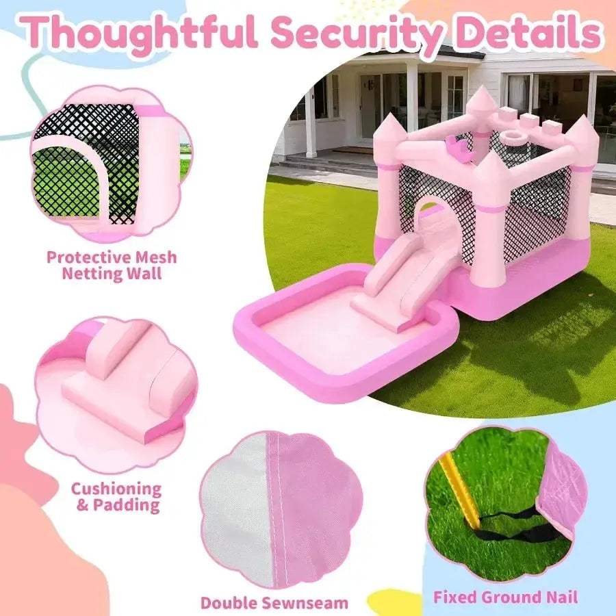 Inflatable Bounce House With Pool Slide For Water Park Safety - ToylandEU