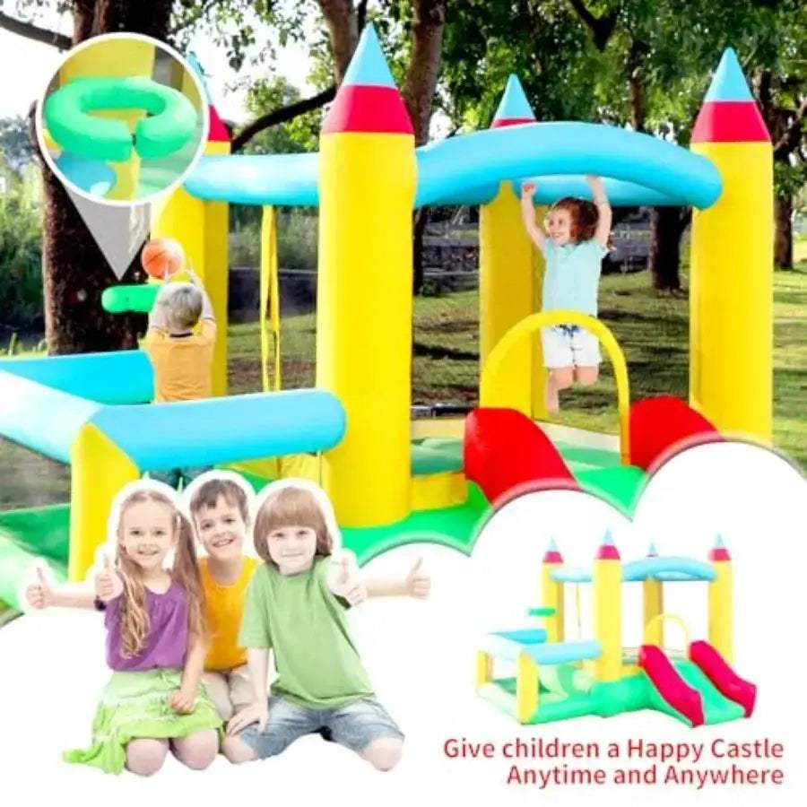 Inflatable Bounce House With Slide And Ball Pool Basketball - ToylandEU