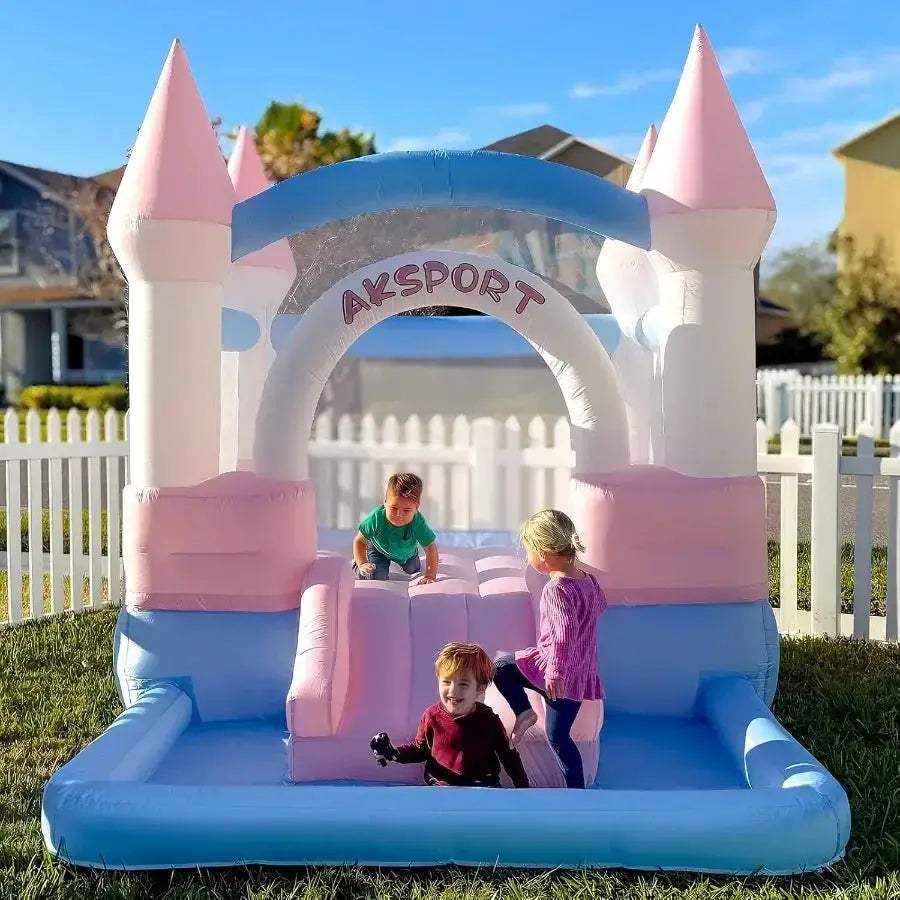 Inflatable Bounce House With Slide And Ball Pool For Kids - ToylandEU