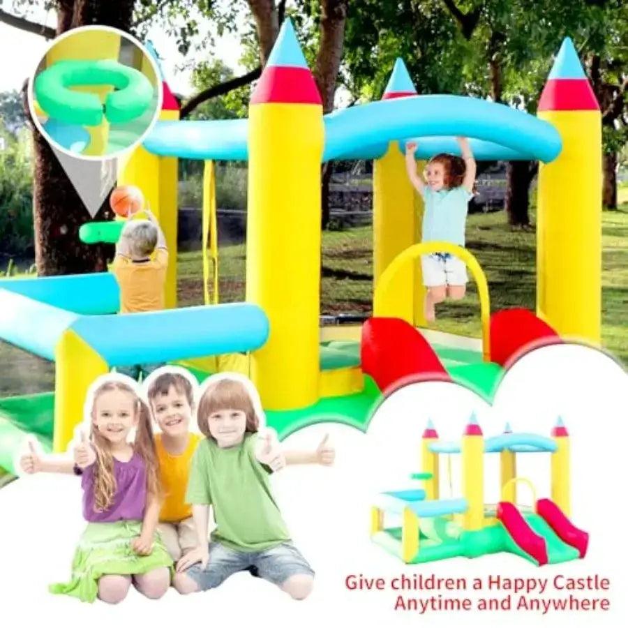  Inflatable Bounce House With Slide And Basketball Safe -  ToylandEU™