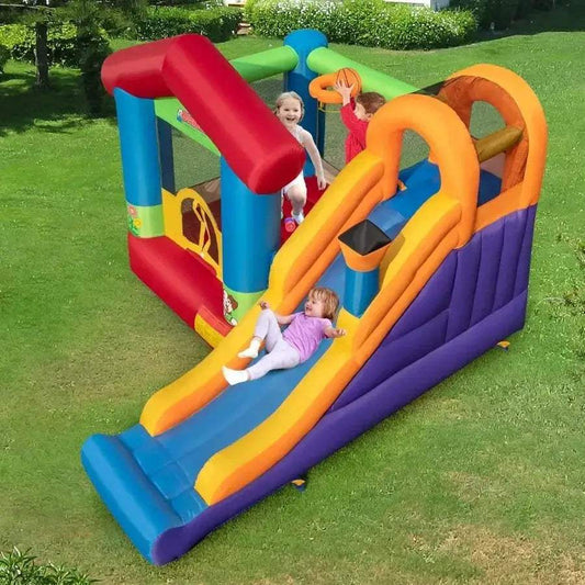  Inflatable Bounce House With Slide Climbing Wall 4in1 -  ToylandEU™
