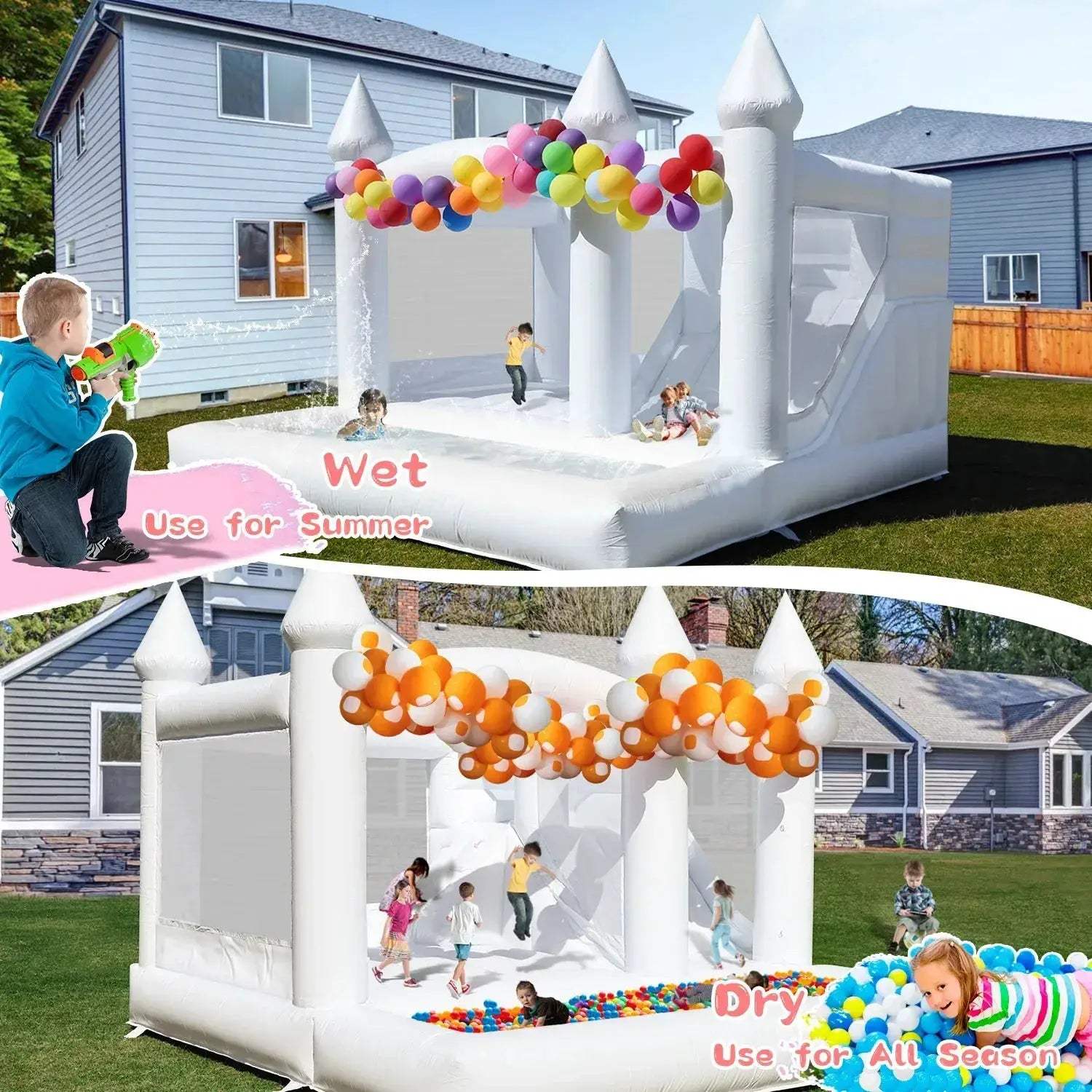 Inflatable Bounce House With Slide For Big Kids And Adults - ToylandEU