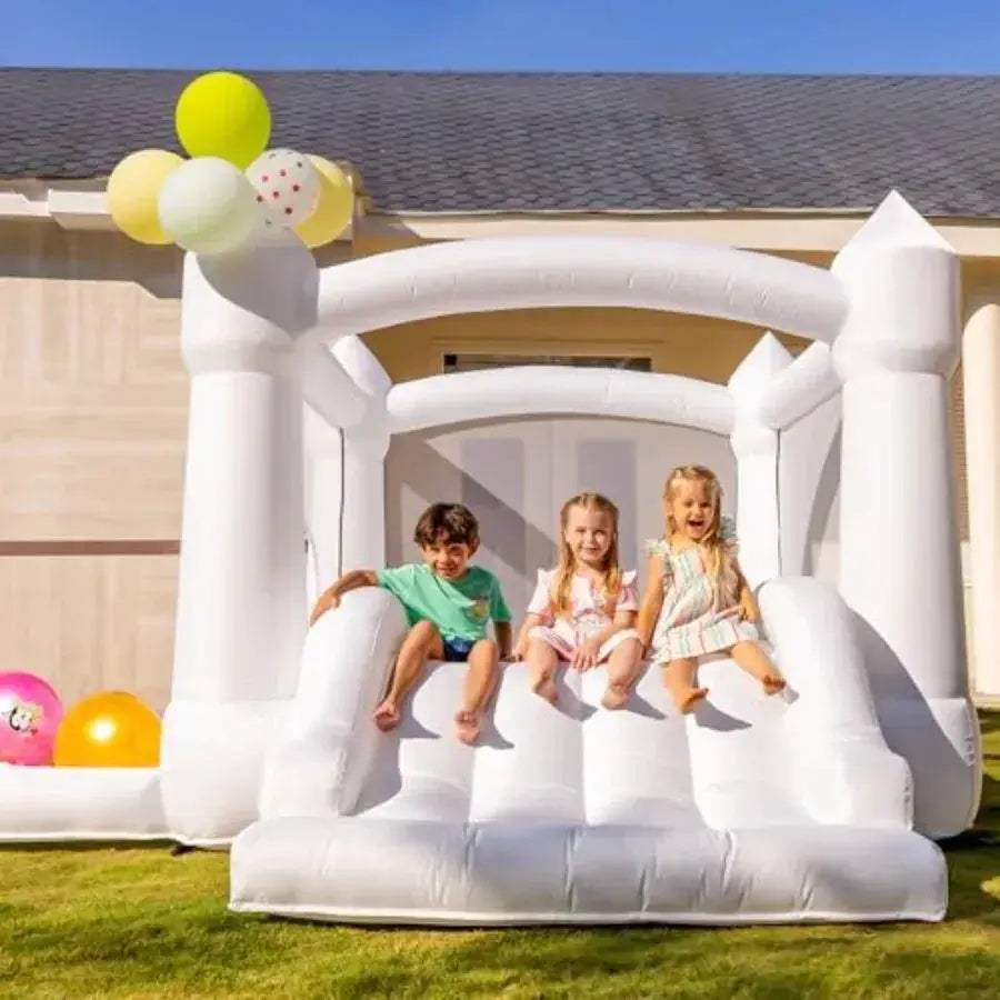 Inflatable Bounce House With Slide For Kids 8x8 Compact - ToylandEU