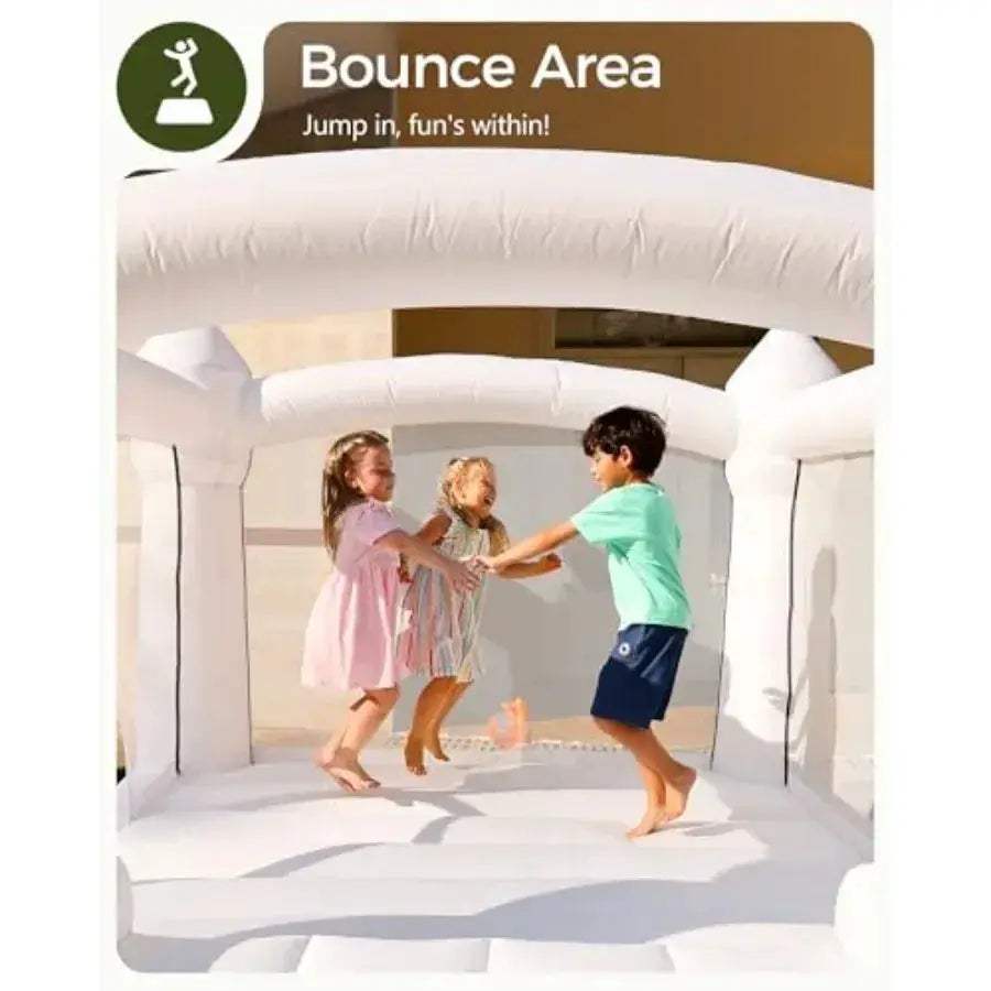 Inflatable Bounce House With Slide For Kids 8x8 Compact - ToylandEU