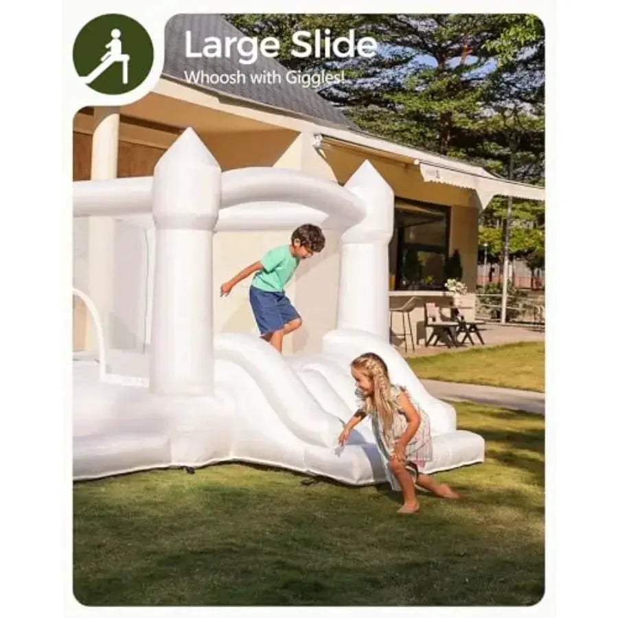 Inflatable Bounce House With Slide For Kids 8x8 Compact - ToylandEU