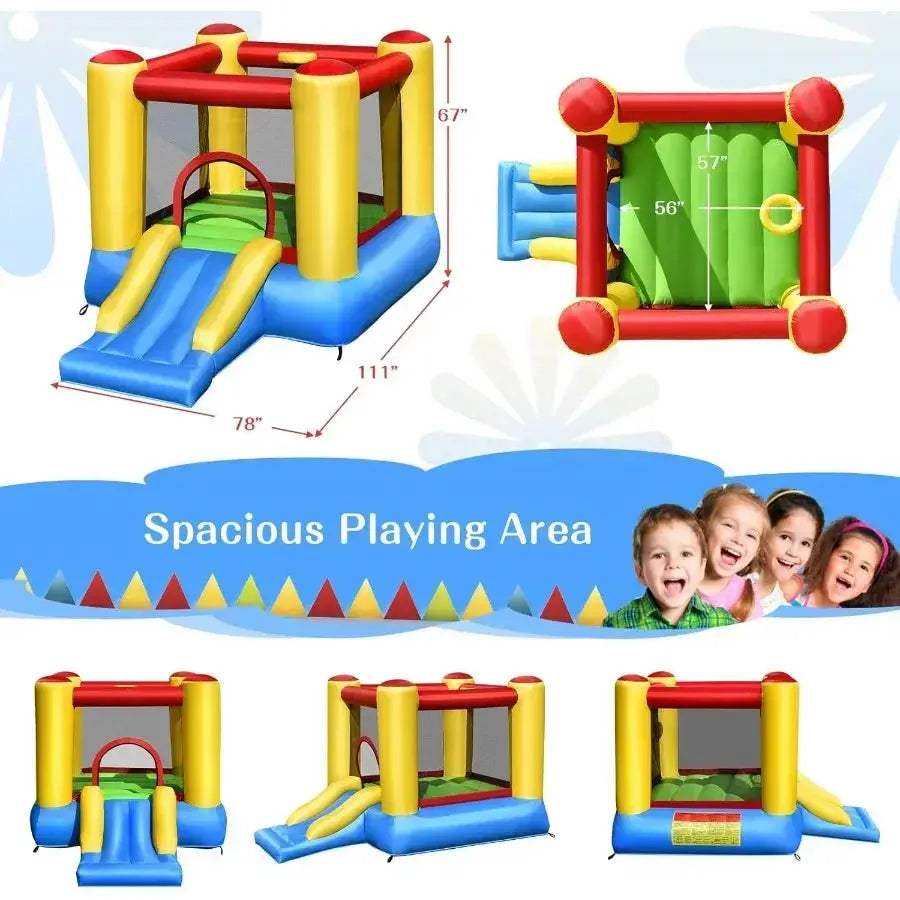 Inflatable Bounce House With Slide For Outdoor Fun - ToylandEU