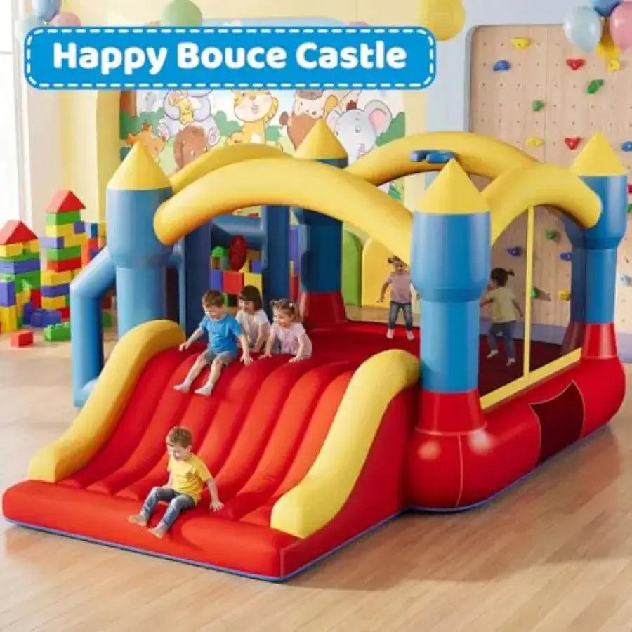  Inflatable Bounce House With Slide Indoor Outdoor Safe -  ToylandEU™