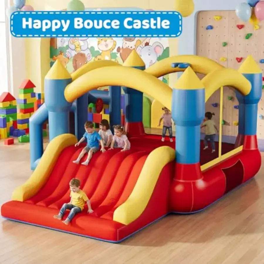  Inflatable Bounce House With Slide Indoor Outdoor Safe -  ToylandEU™