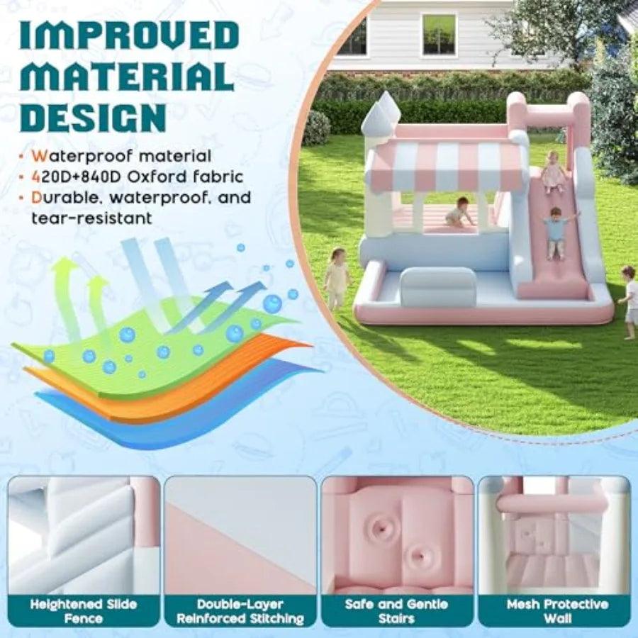  Inflatable Bounce House With Water Slide Durable -  ToylandEU™