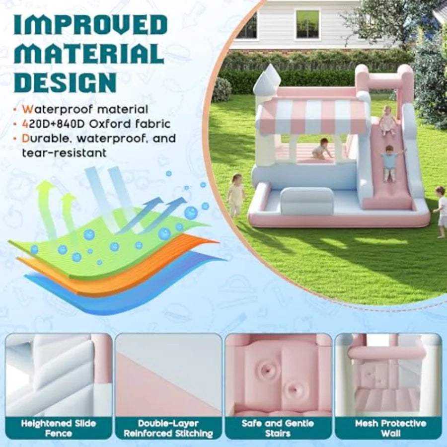 Inflatable Bounce House With Water Slide Durable -  ToylandEU™