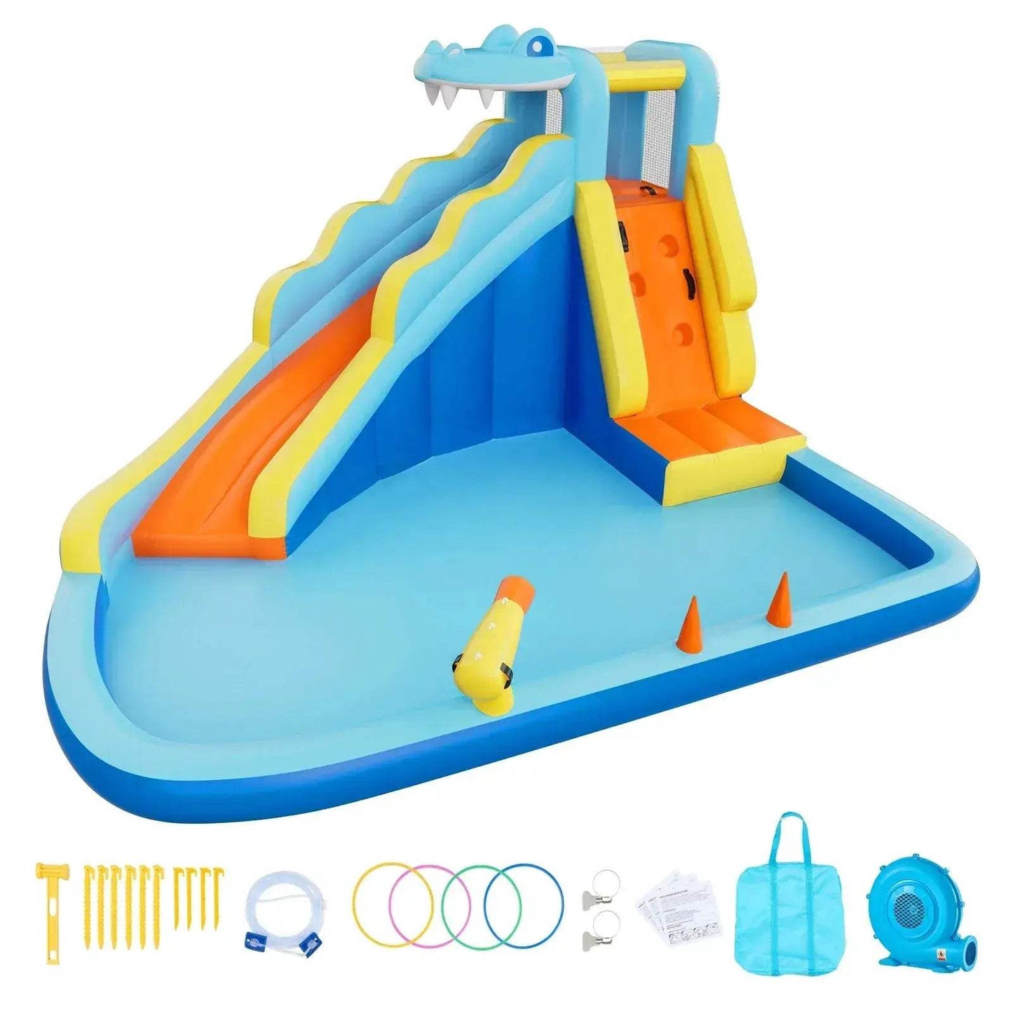 Inflatable Bounce House With Water Slide For Backyard Fun - ToylandEU
