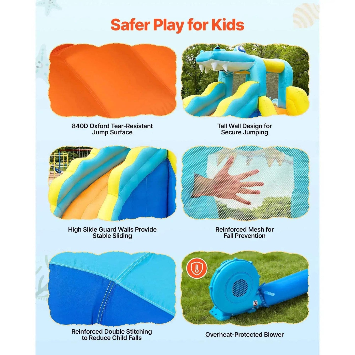 Inflatable Bounce House With Water Slide For Backyard Fun - ToylandEU