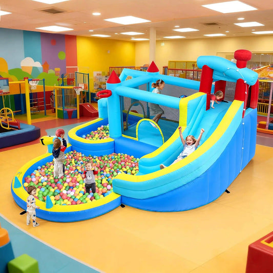 Inflatable Bounce House With Water Slide Outdoor Fun -  ToylandEU™