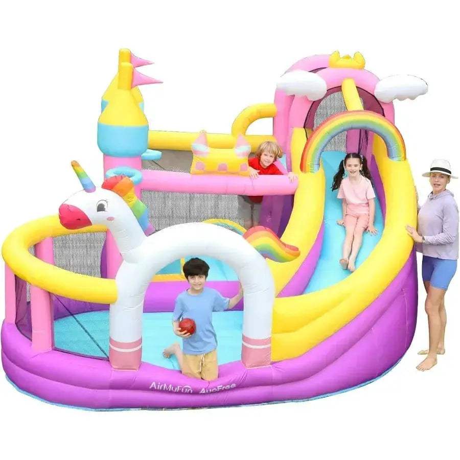 Inflatable Bounce House With Wide Slide And Ball Pit - ToylandEU