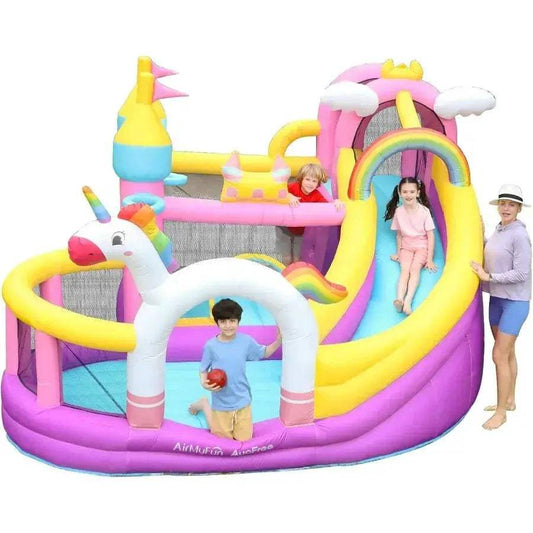  Inflatable Bounce House Safe With Wide Slide Ball Pit -  ToylandEU™