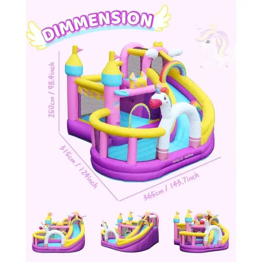 Inflatable Bounce House With Wide Slide And Ball Pit - ToylandEU