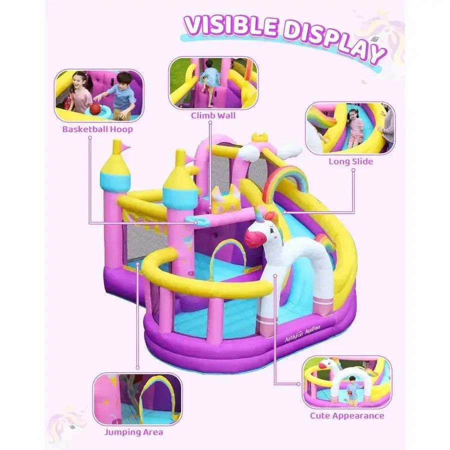 Inflatable Bounce House With Wide Slide And Ball Pit - ToylandEU