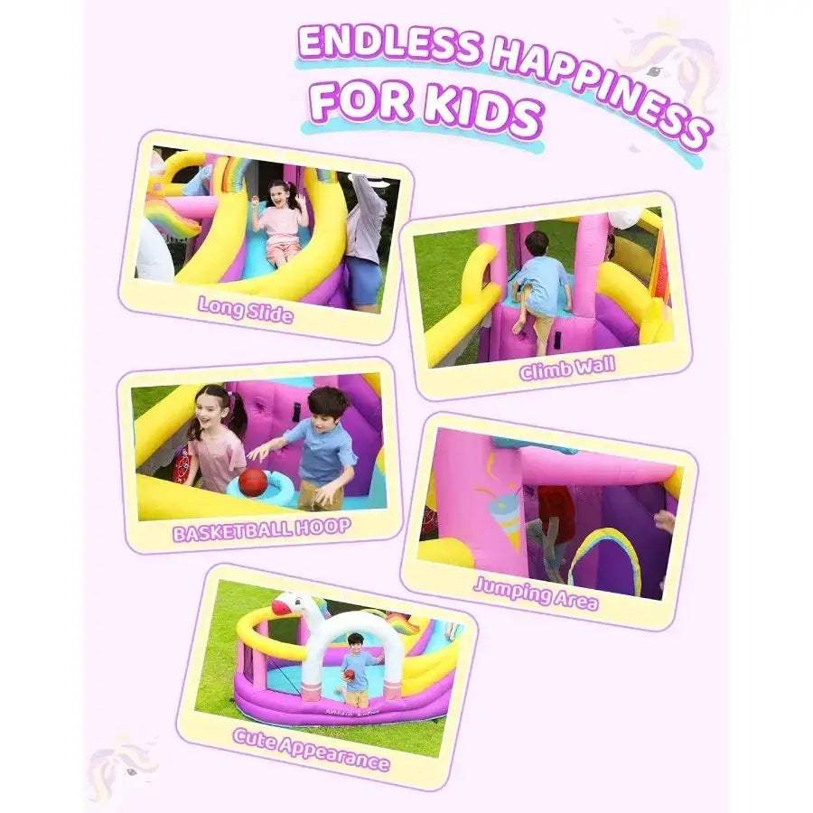 Inflatable Bounce House With Wide Slide And Ball Pit - ToylandEU