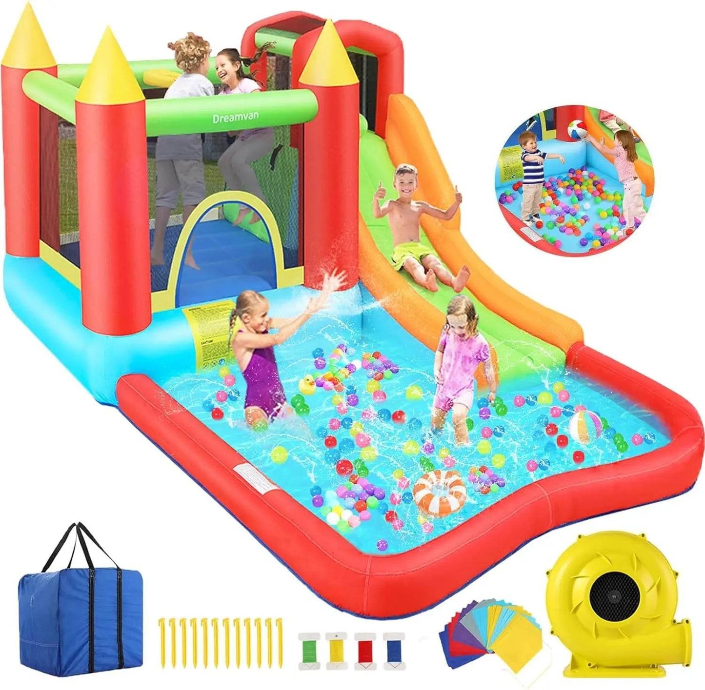 Inflatable Bounce House for Kid Gifts 13 x 12ft Slide - ToylandEU
