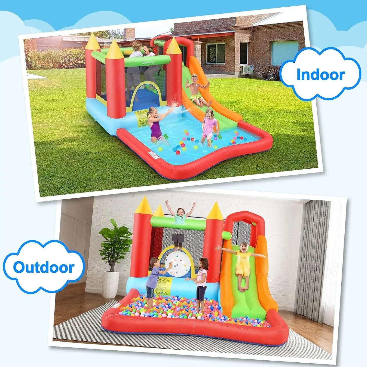 Inflatable Bounce House for Kid Gifts 13 x 12ft Slide - ToylandEU